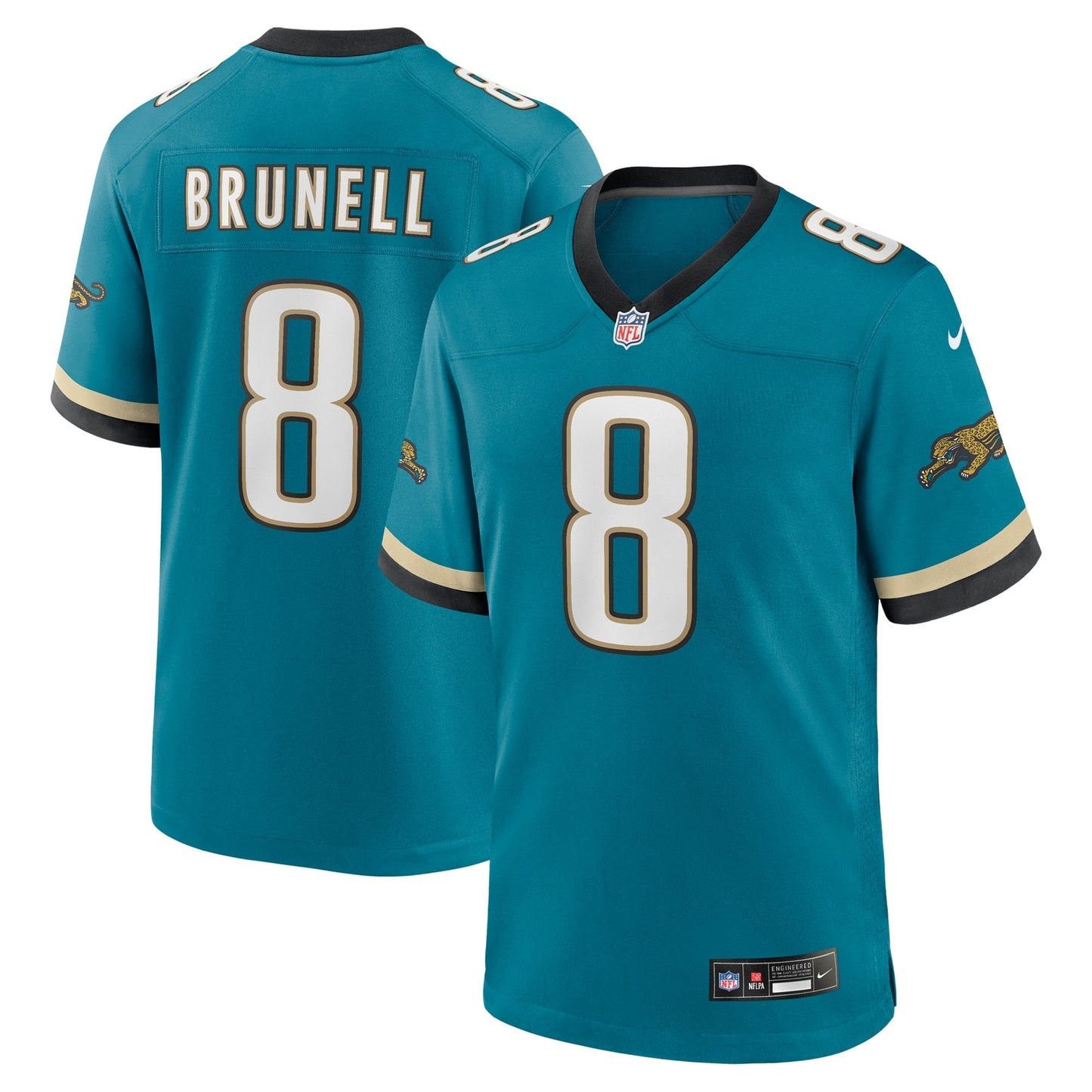Mark Brunell Jacksonville Jaguars Nike Prowler Throwback Retired Game Jersey - Teal