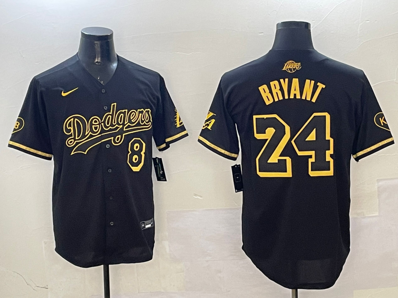 Men's Los Angeles Dodgers Kris Bryant #24 Black Game Player Jersey