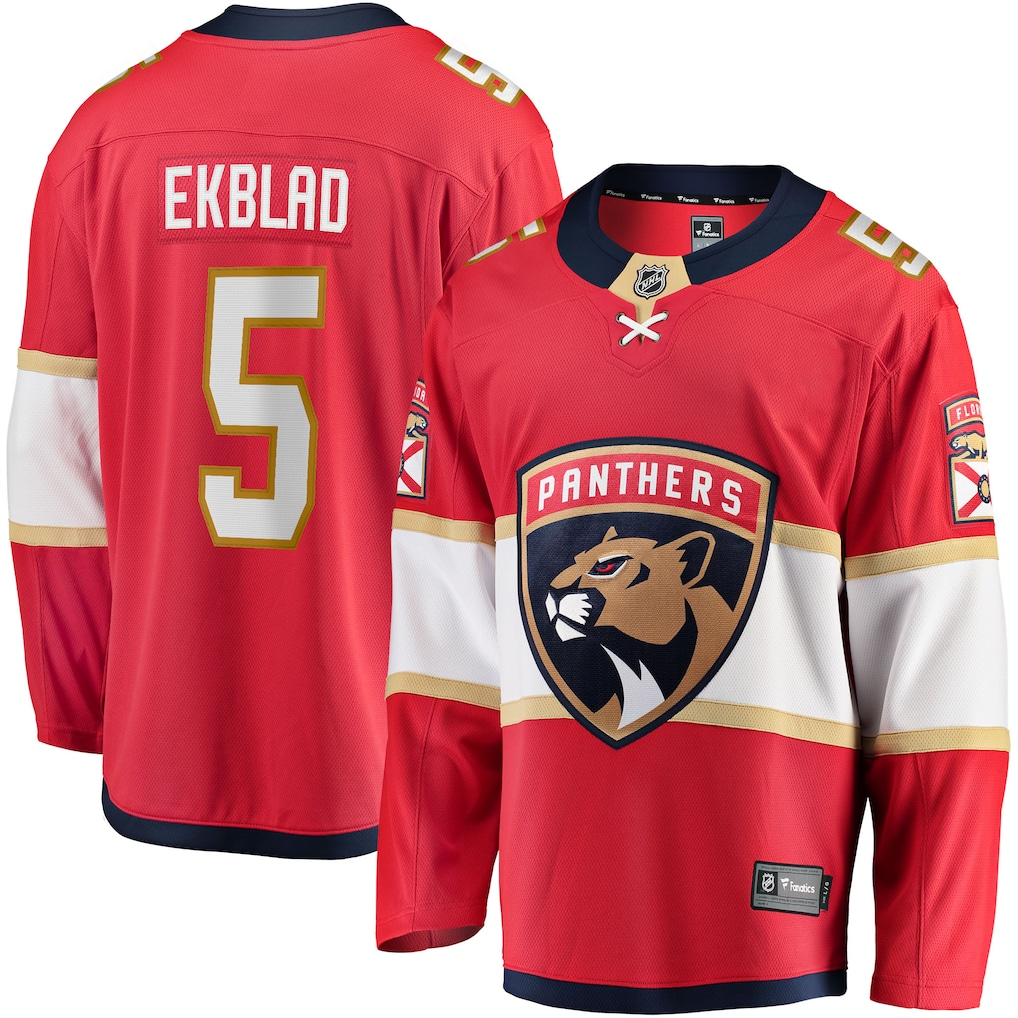 Men's Florida Panthers Aaron Ekblad #5 Red Home Team Player Jersey
