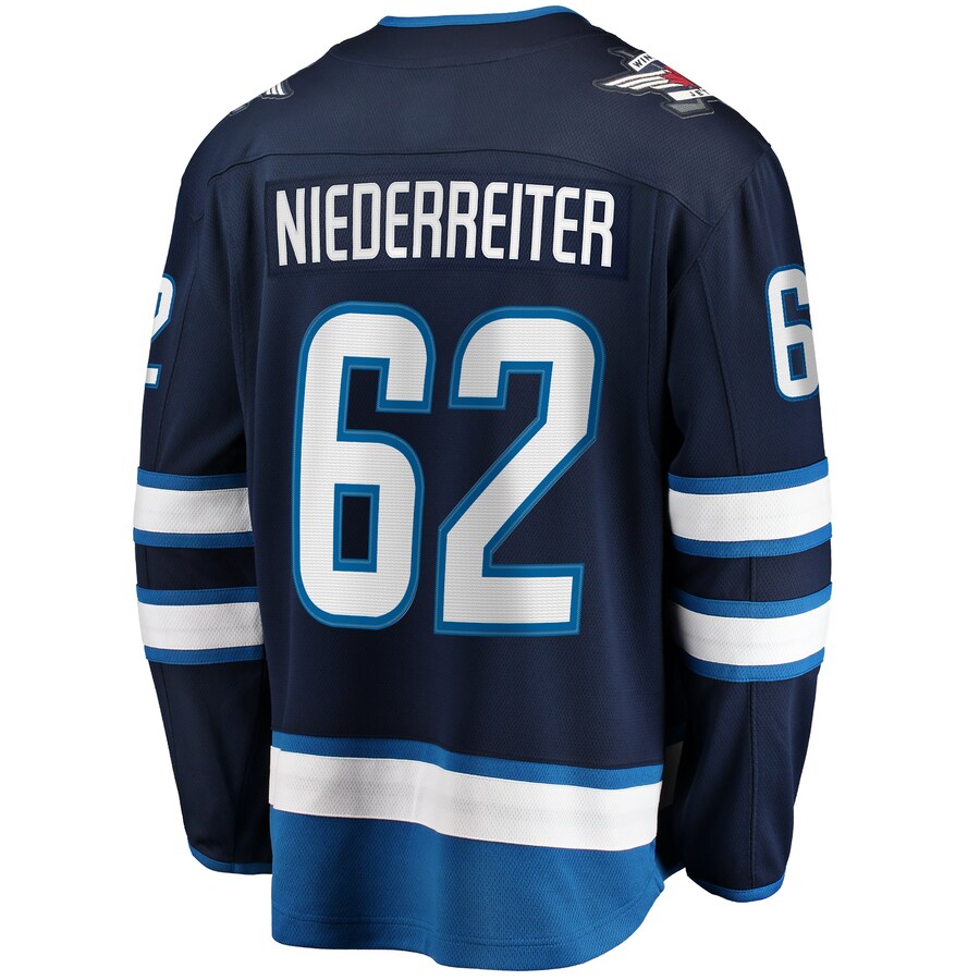 Men's Winnipeg Jets Nino Niederreiter Fanatics Navy Jersey