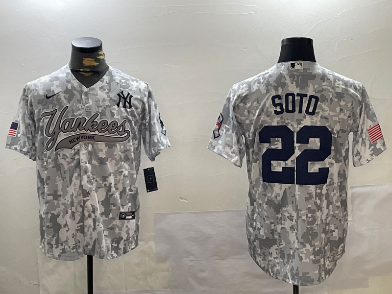 Men's New York Yankees Juan Soto #42.99 Arctic Camo 42.9924 Salute to Service Limited Jersey