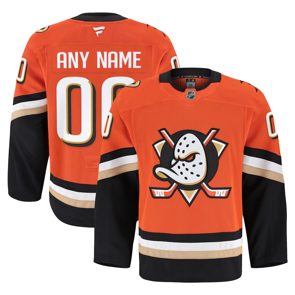 Men's Anaheim DucksOrange HomePro Custom Jersey