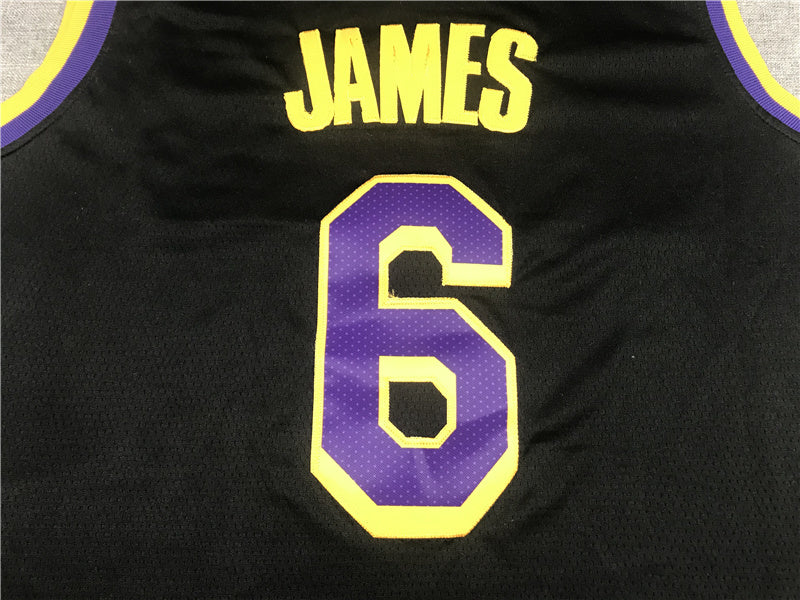 Lebron James #6 Los Angeles Lakers City Edition Swingman Jersey - Embroidered