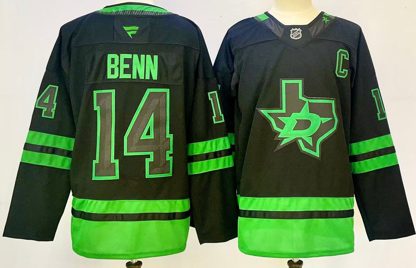 Men's Dallas Stars Jamie Benn #14 Black Alternate Premium Jersey