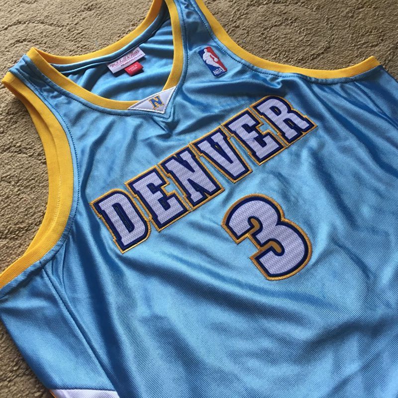 Allen Iverson Denver Nuggets blue 3 MN
