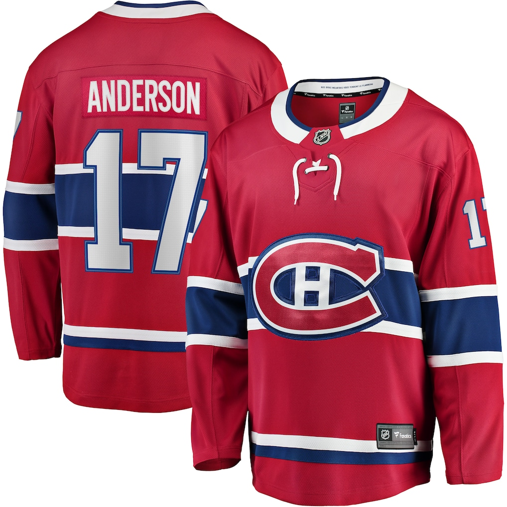 Men's Montreal Canadiens Josh Anderson #17 Red Breakaway Player Jersey