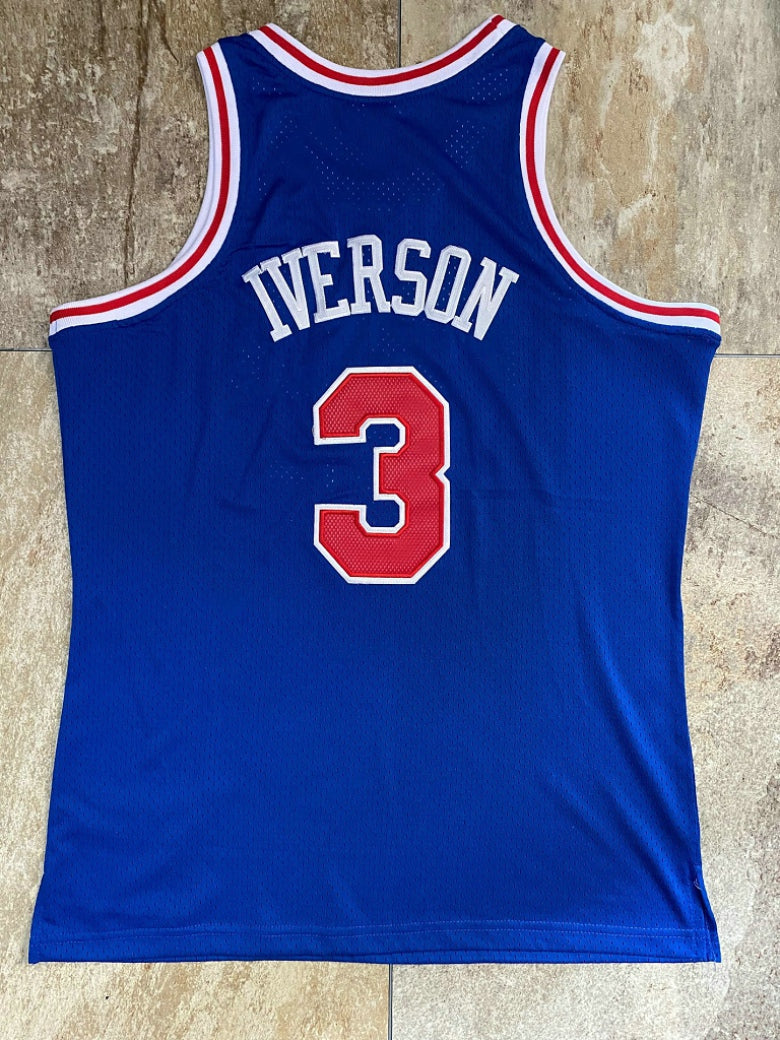 Iverson Philadelphia 76ers 3 Blue MN