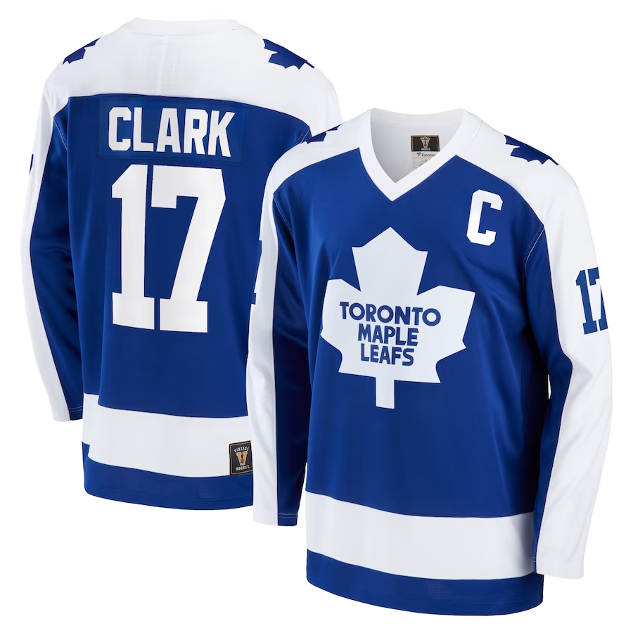 Men's Toronto Maple Leafs Wendel Clark #17 Blue Player Jersey