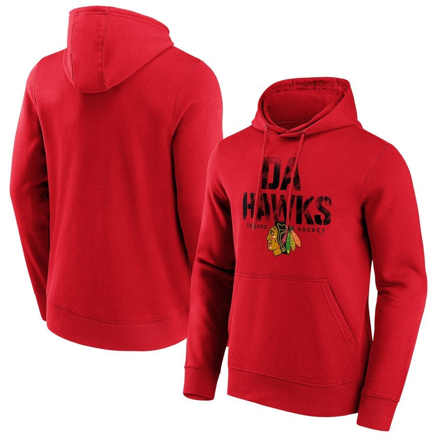 Men's Chicago Blackhawks Branded Hometown Graphic Hoodie - Red