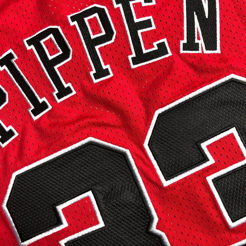 Chicago Bulls Scottie Pippen 33 Red Thorwback Jersey