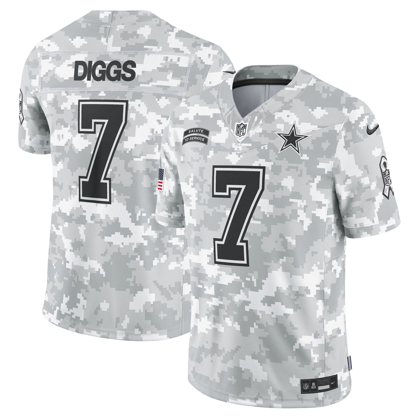 Trevon Diggs Dallas Cowboys Nike 2024 Salute to Service Limited Jersey - Arctic Camo