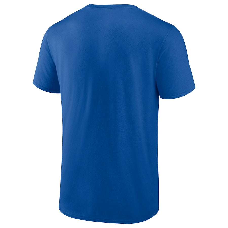 Men's Edmonton Oilers Royal 2025 Stanley Cup Playoffs Slogan T-Shirt
