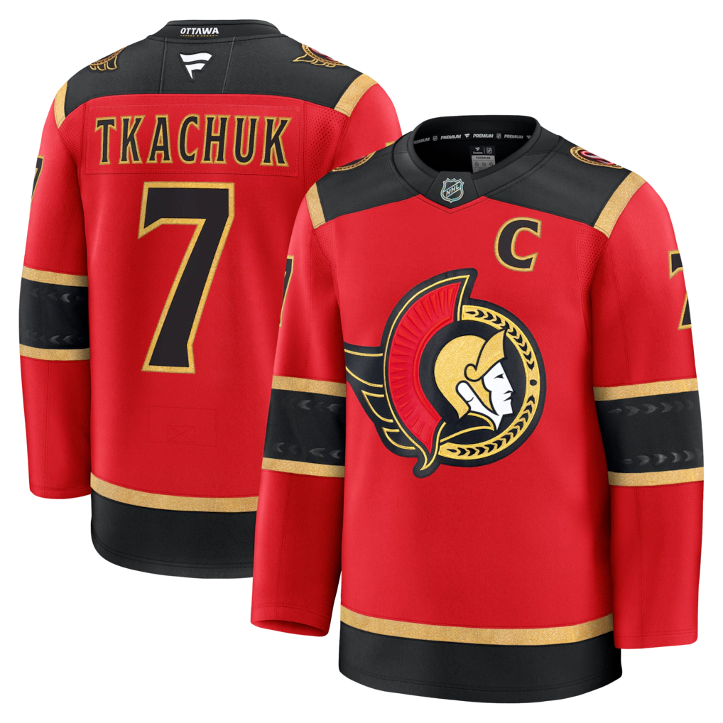 Men's Ottawa Senators Brady Tkachuk #7 Red Alternate Premium Jersey