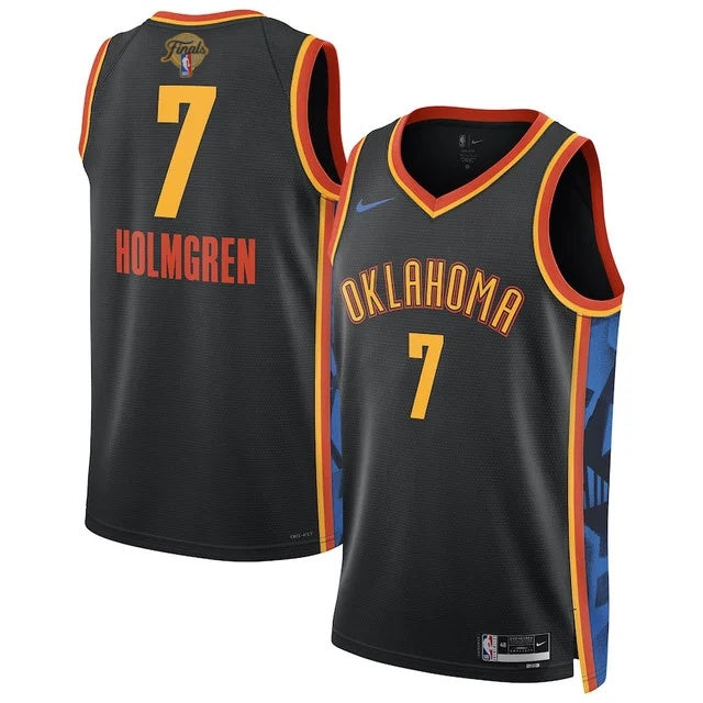 Chet Holmgren Oklahoma City Thunder 2025 Finals Black Jersey