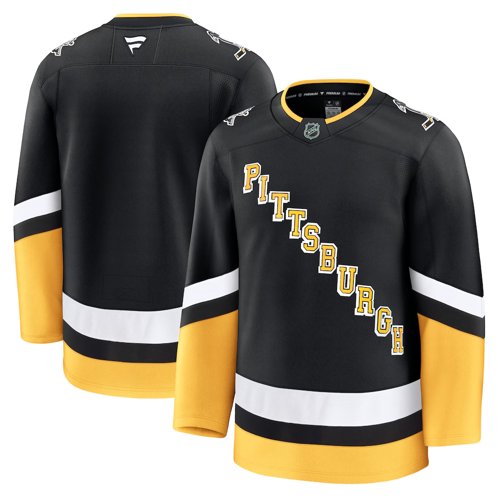 Men's Pittsburgh Penguins Black Alternate Premium Blank Jersey