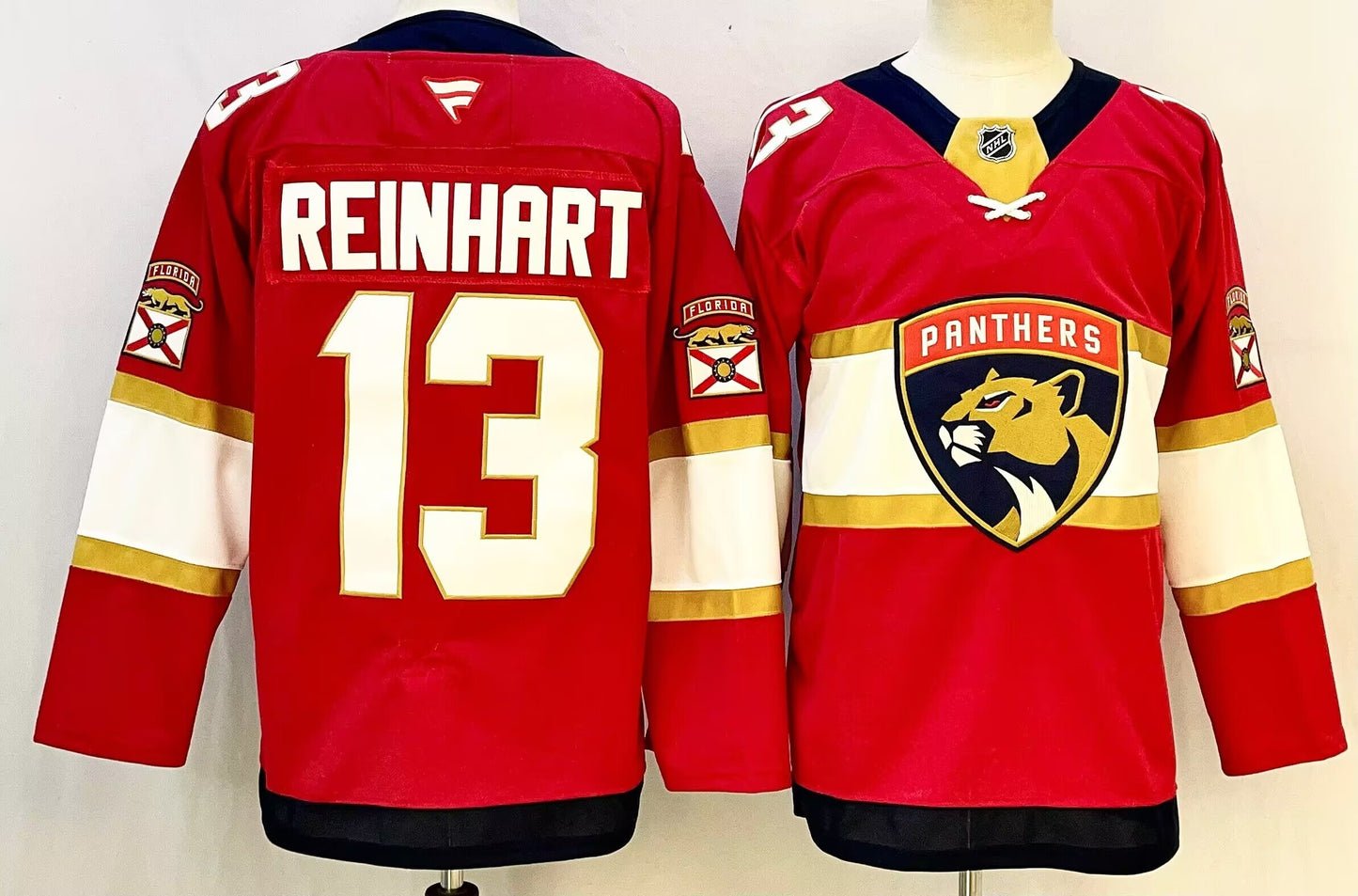 Men's Florida Panthers Sam Reinhart #13 Red Player Jersey
