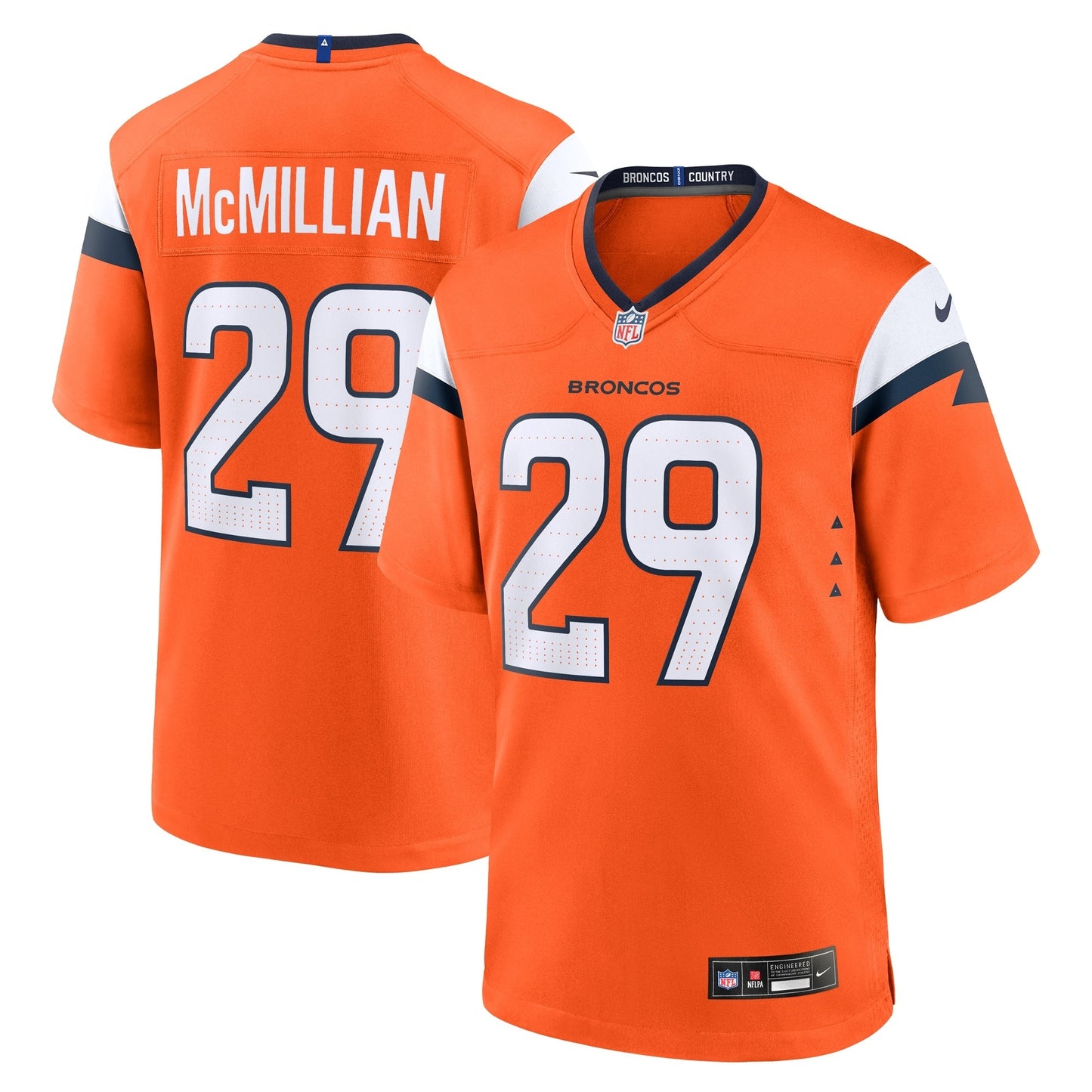 Ja'Quan McMillian Denver Broncos Nike Team Game Jersey - Orange