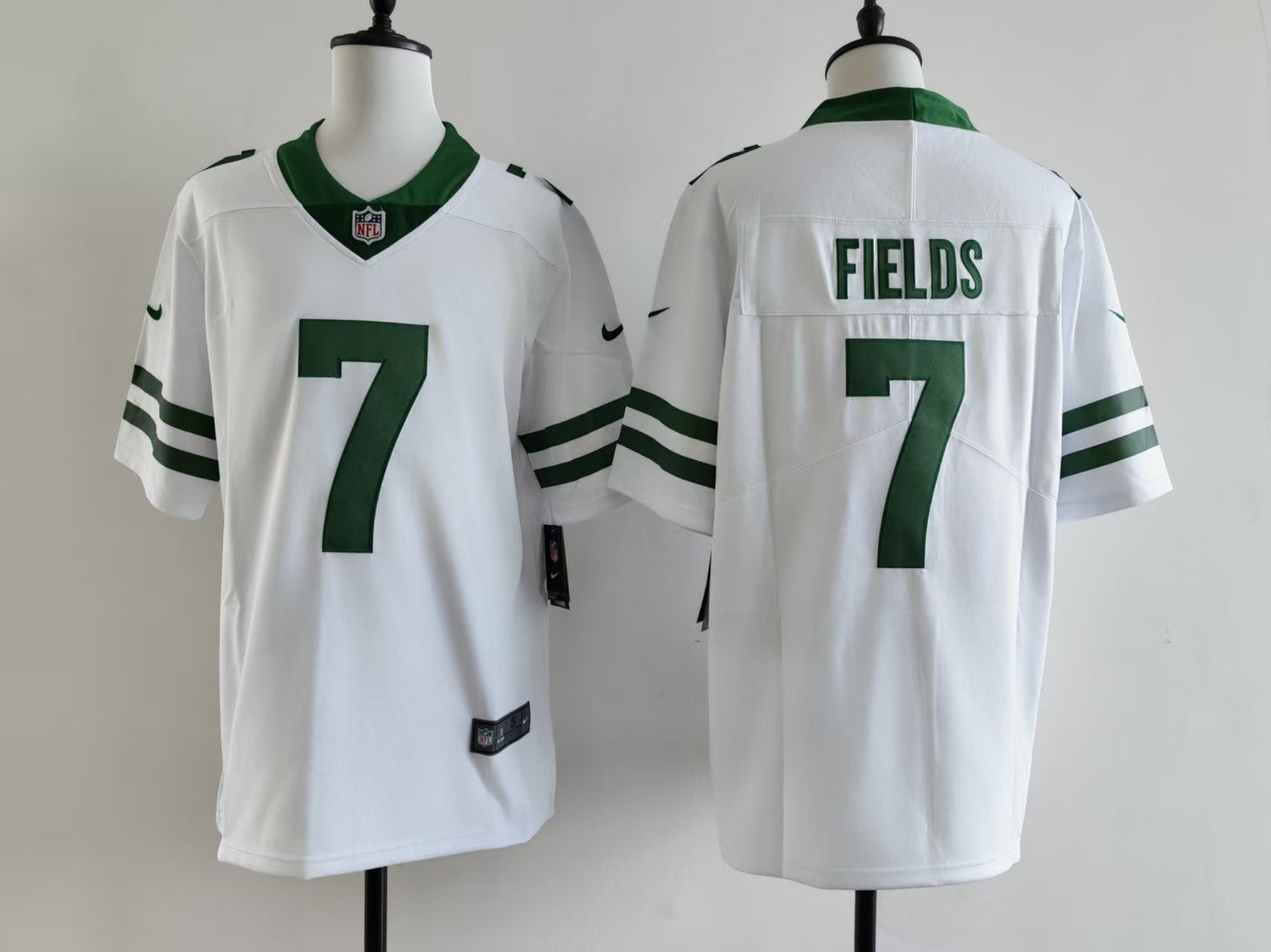 Men's New York Jets Justin Fields Jersey-White