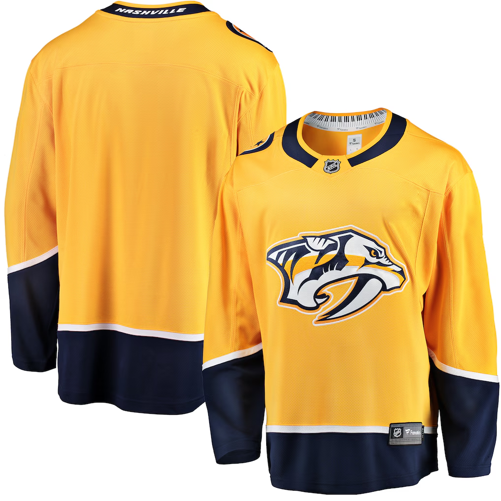 Men's Nashville Predators Gold Breakaway Home Blank Jersey