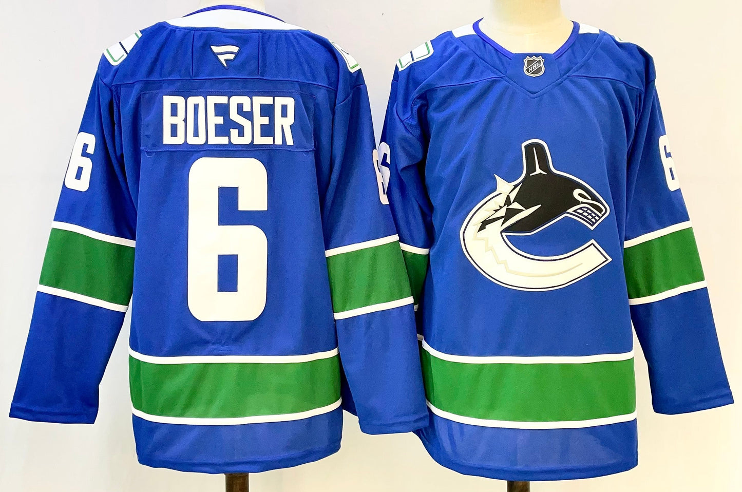 Men's Vancouver Canucks Brock Boeser #6 Blue Home Breakaway Jersey