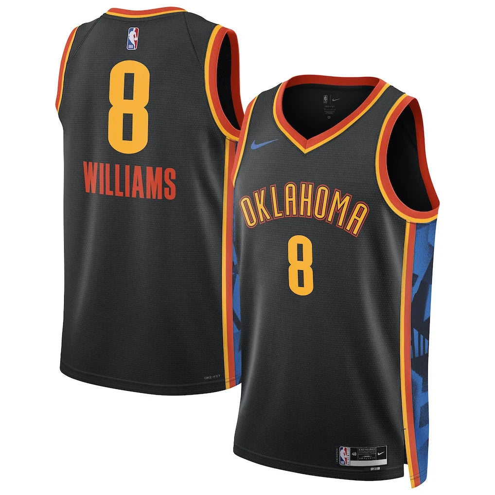 Jalen Williams 8 Oklahoma City Thunder Unisex 2024/25 Swingman Player Jersey - City Edition - Black