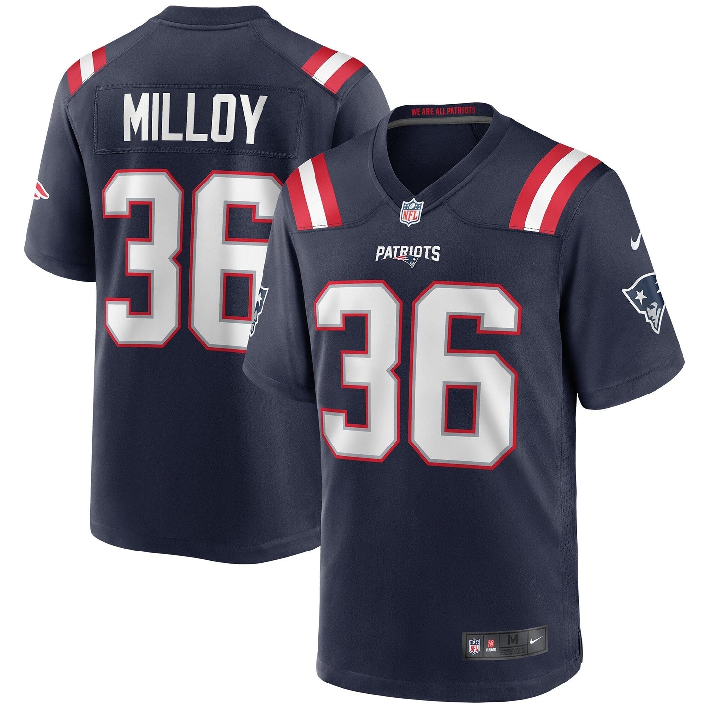 Lawyer Milloy New England Patriots Nike Game Retired Jersey - Navy
