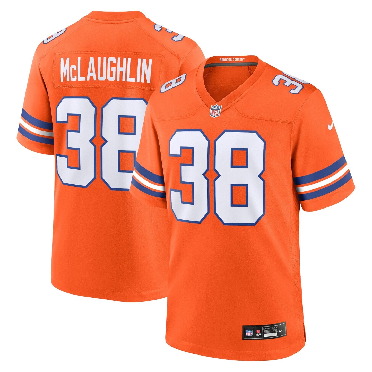 Jaleel McLaughlin Denver Broncos Nike Mile High Collection 1977 Throwback Game Jersey - Orange