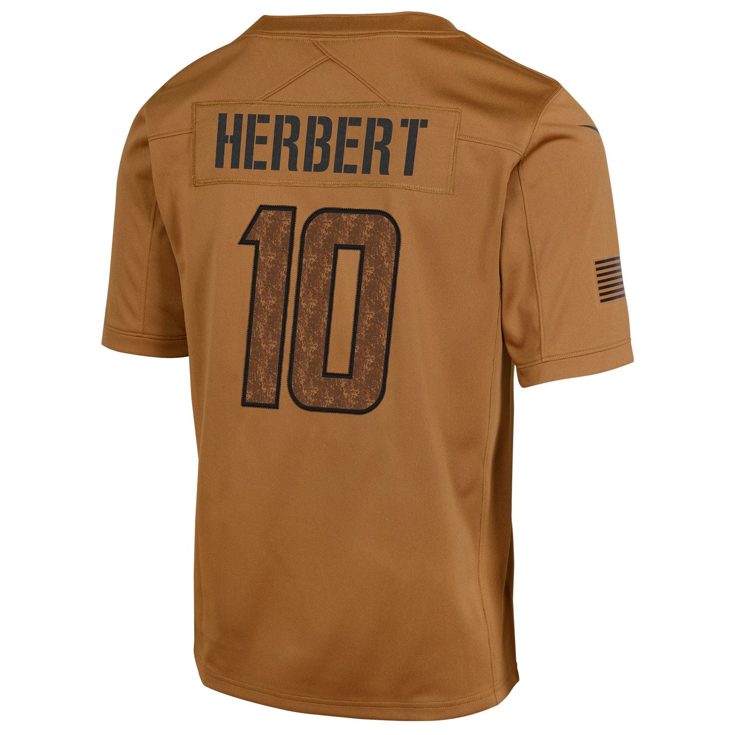 Justin Herbert Los Angeles Chargers Nike Salute To Service Limited Jersey - Brown