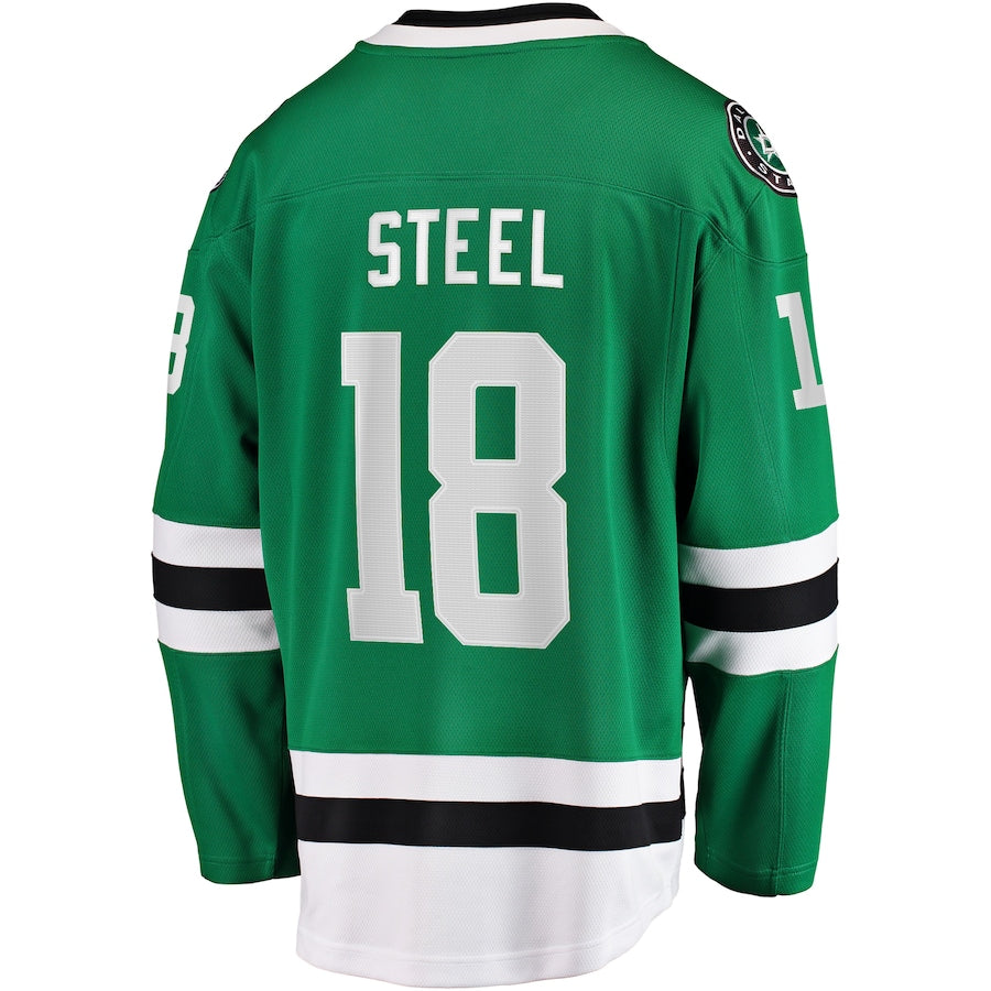 Sam Steel Dallas Stars Home Breakaway Jersey - Kelly Green