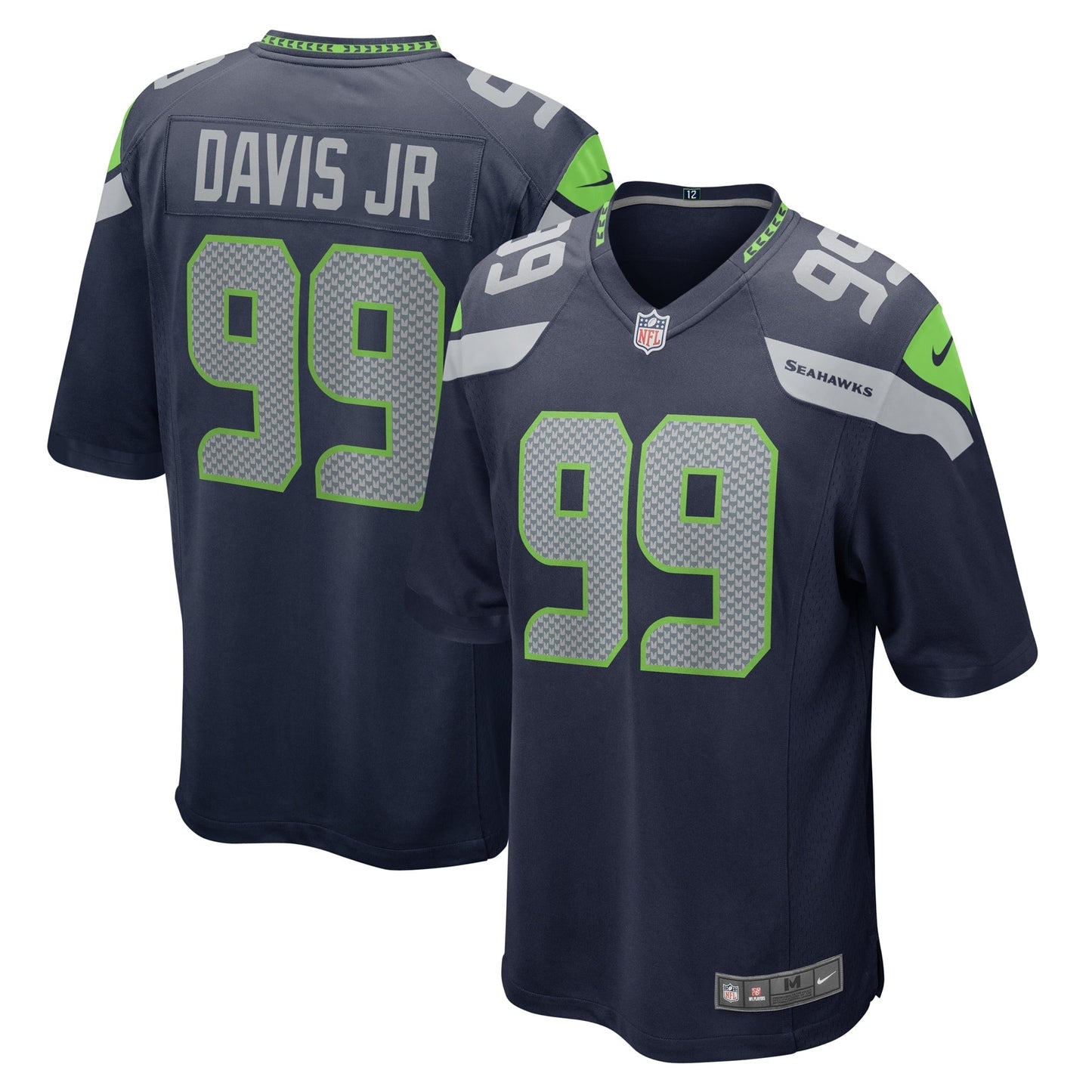 Carl Davis Jr. Seattle Seahawks Nike Game Jersey - College Navy