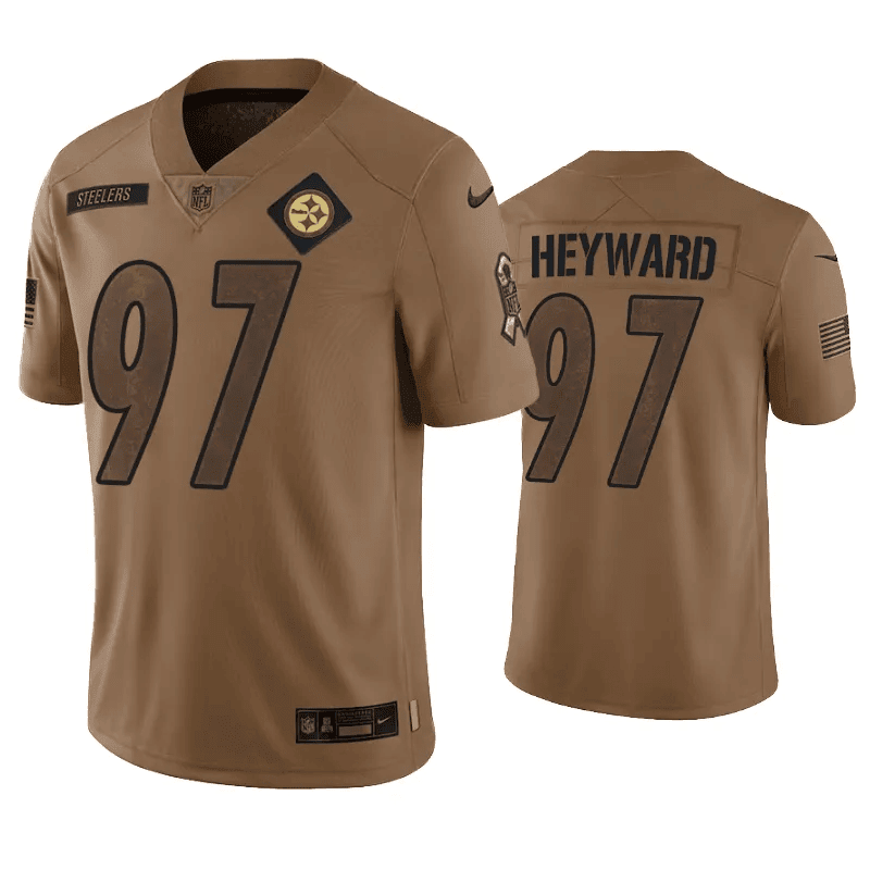 Cameron Heyward 97 Pittsburgh Steelers 2023 Salute To Service Jersey - Brown