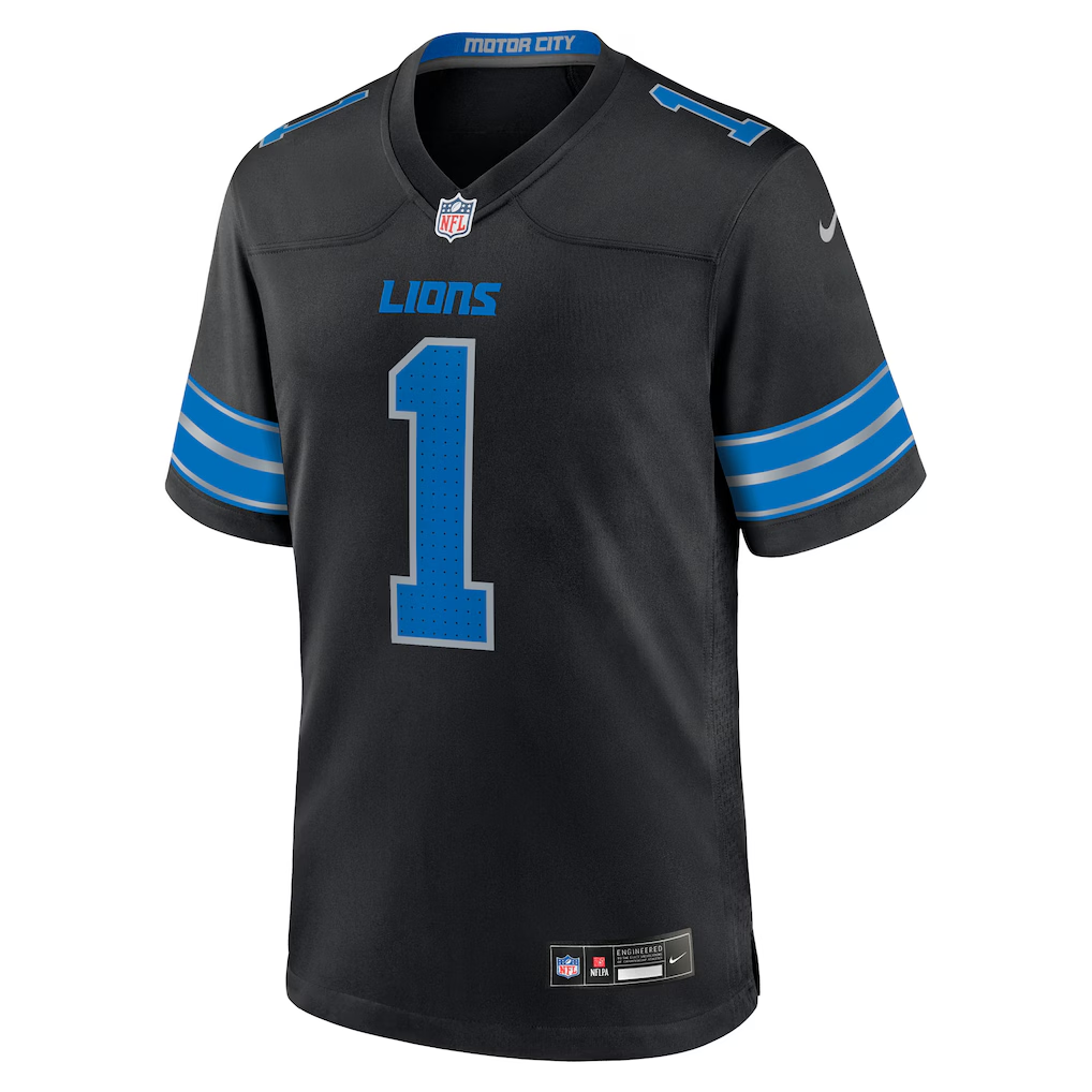 Men's Nike Jameson Williams Black Detroit Lions Alternate Game Player Jersey