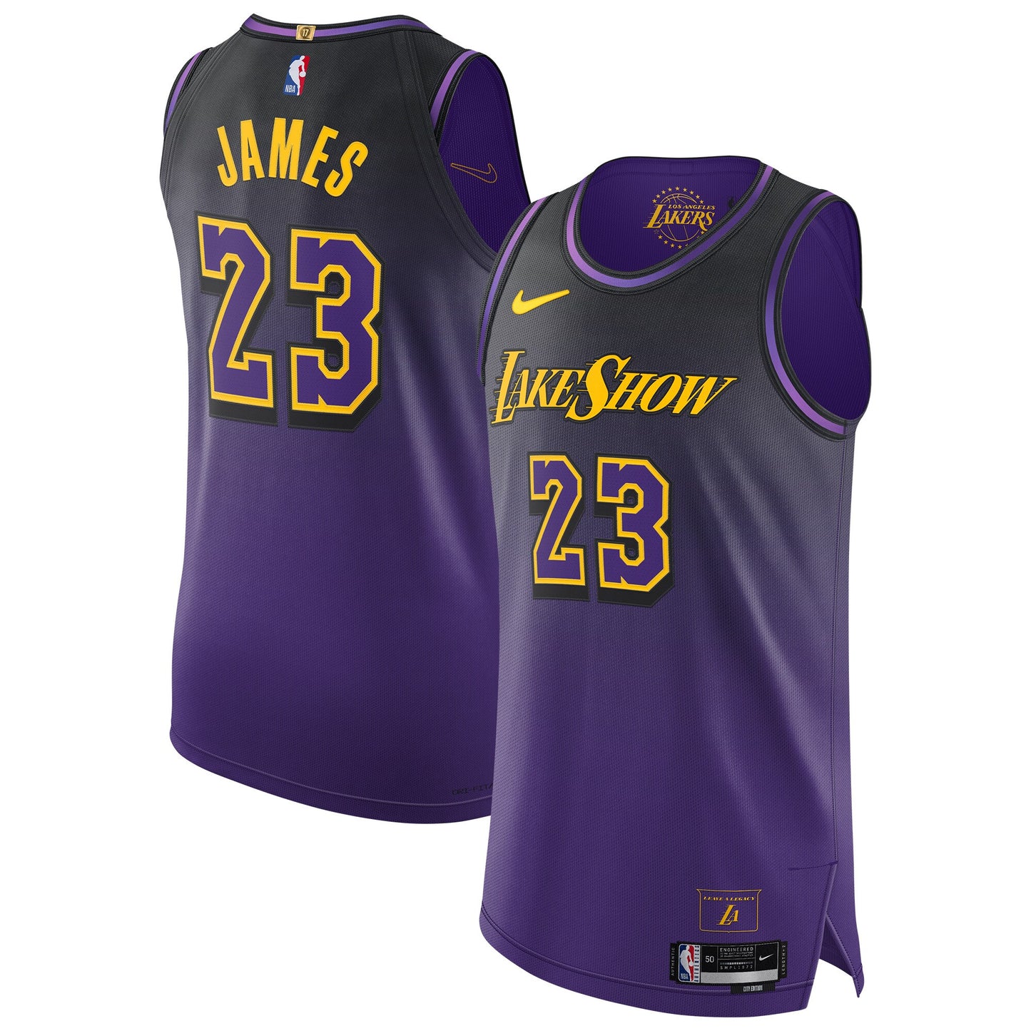 Men's Los Angeles Lakers LeBron James Purple 2024/25 Player Jersey - City Edition