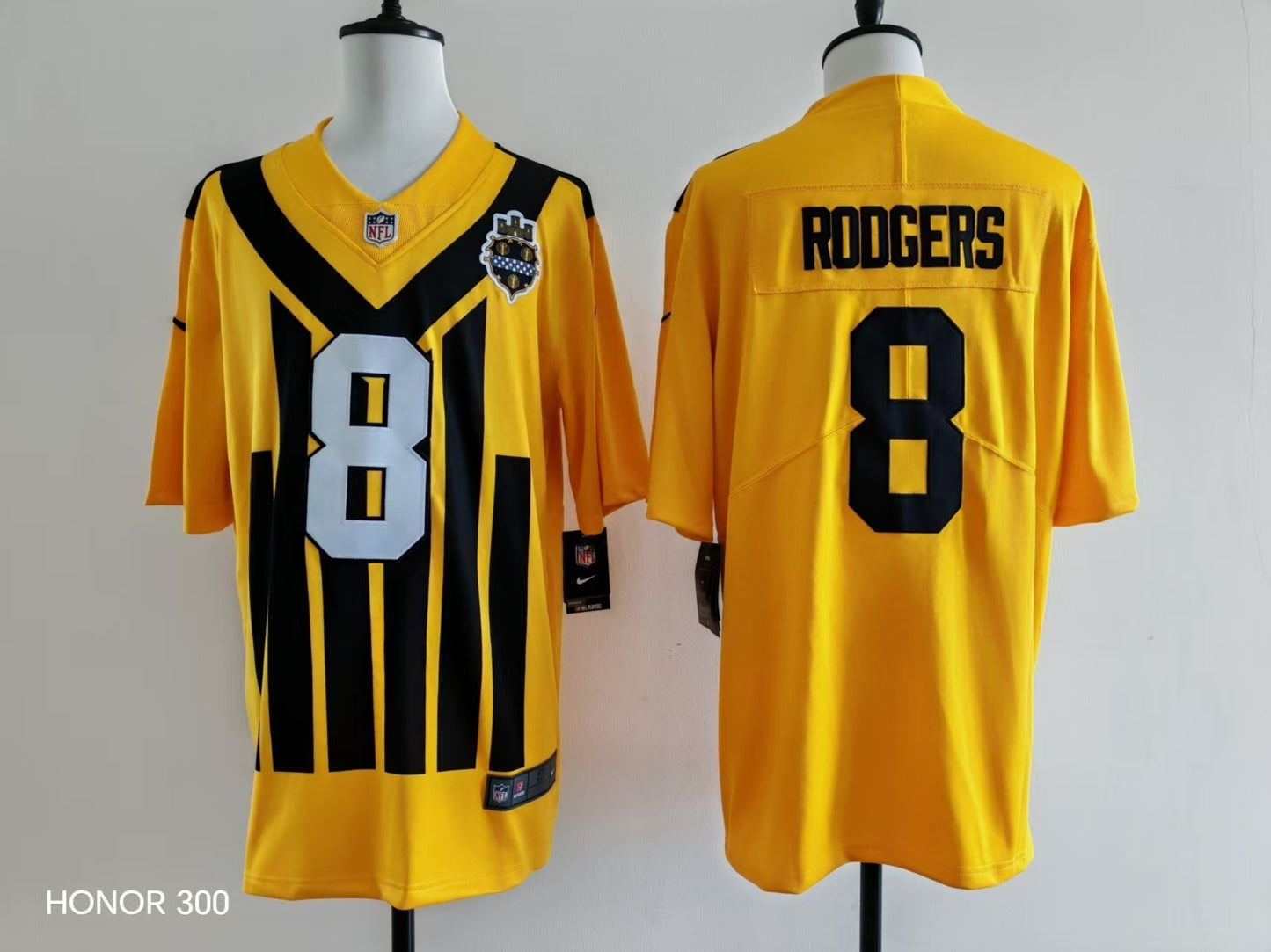 Men's Pittsburgh Steelers Aaron Rodgers Nike Jersey - Retro Yellow-1