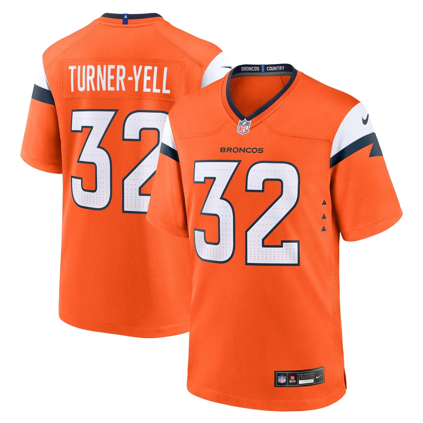 Delarrin Turner-Yell Denver Broncos Nike Team Game Jersey - Orange