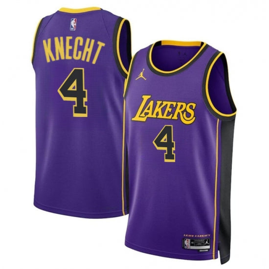 Dalton Knecht Los Angeles Lakers Jersey - Statement Edition - Purple