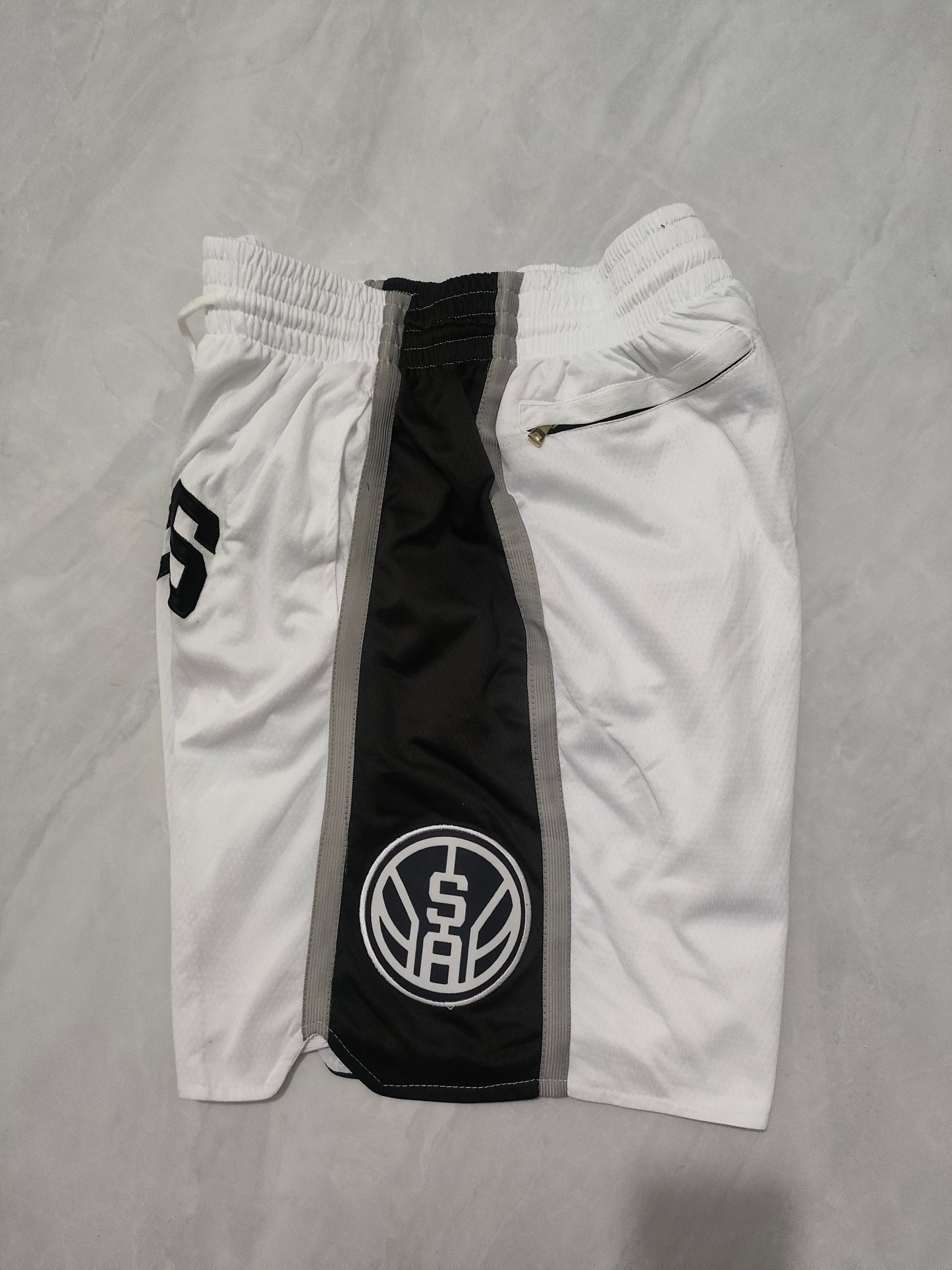 JUST DON San Antonio Spurs White Pocket Shorts