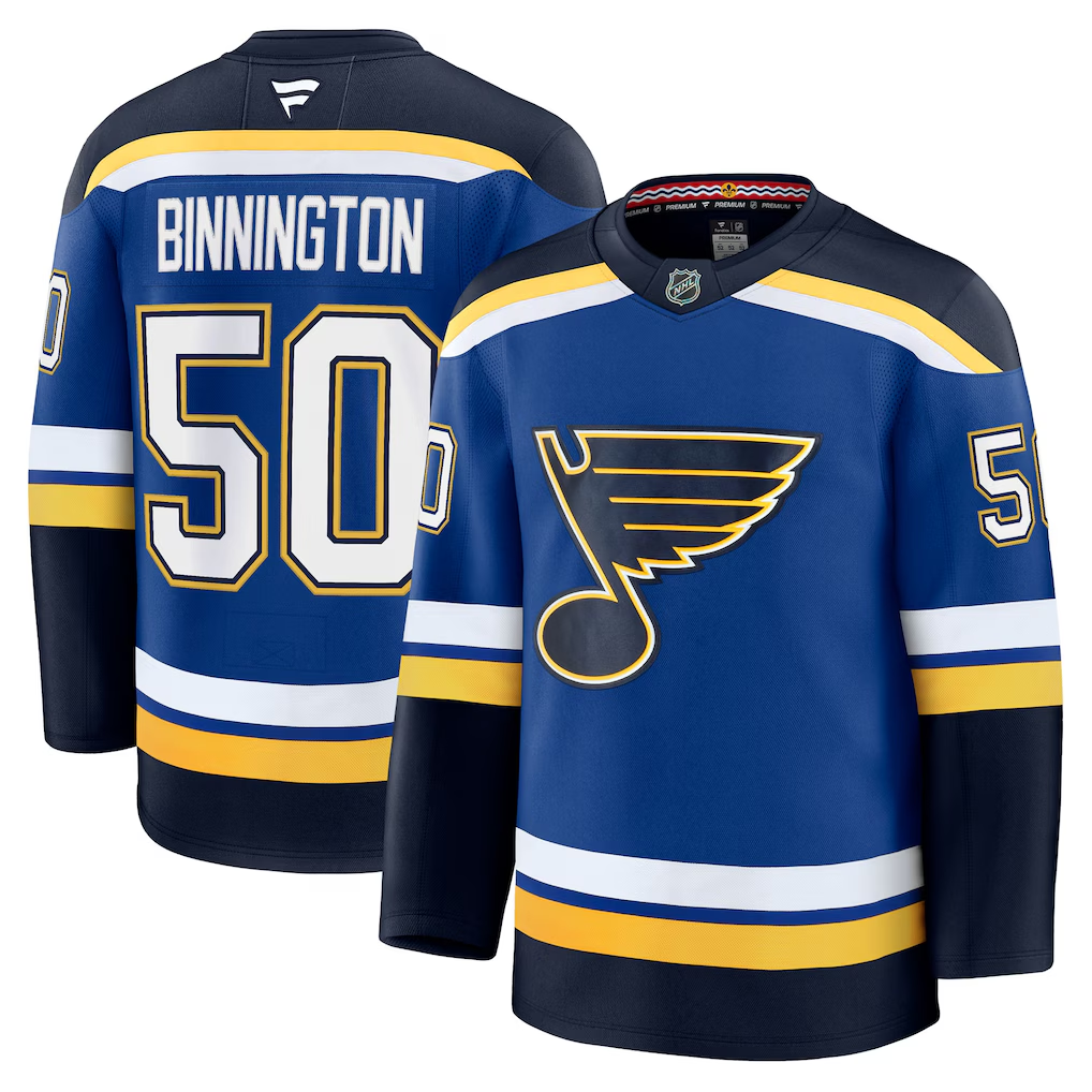 Men's St. Louis Blues Jordan Binnington #50 Blue Breakaway Player Jersey