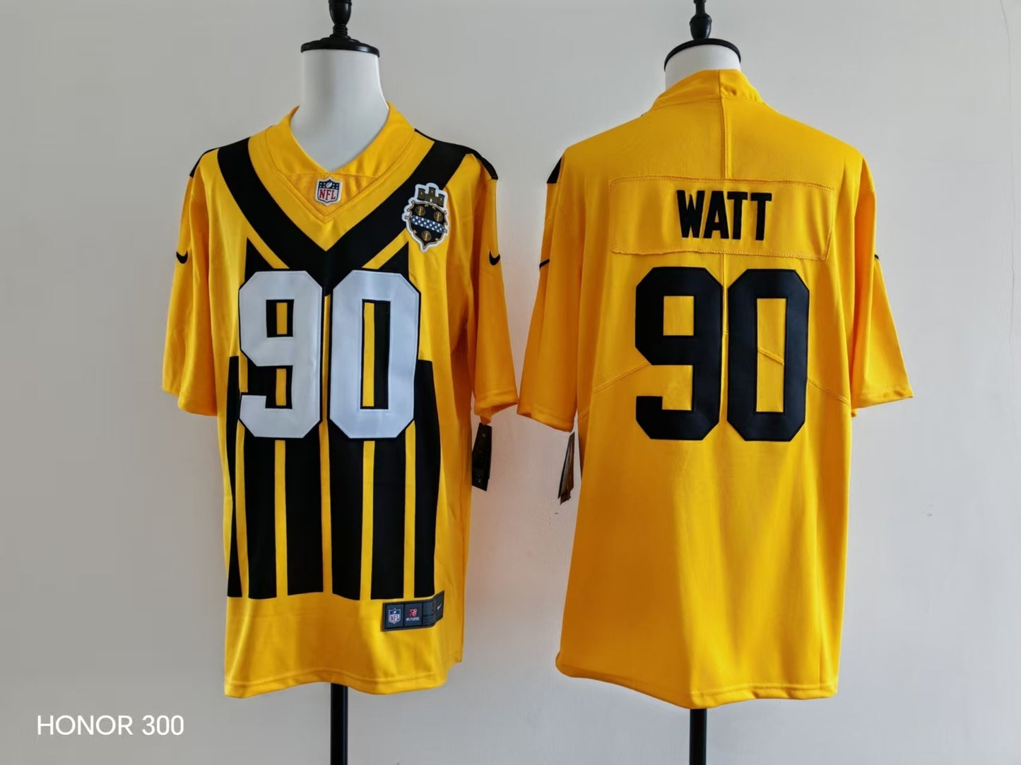 Men's Pittsburgh Steelers T.J. Watt Nike Jersey - Retro Yellow-1