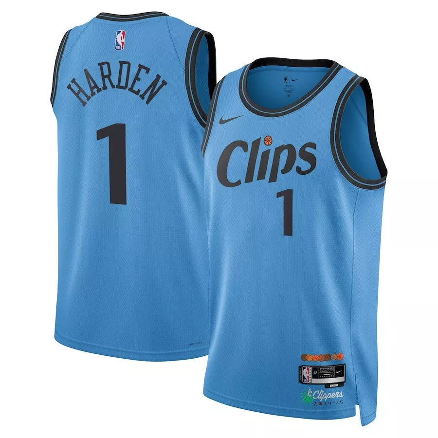 LA Clippers James Harden #1Blue 2024/25 NBA Swingman Jersey City Edition
