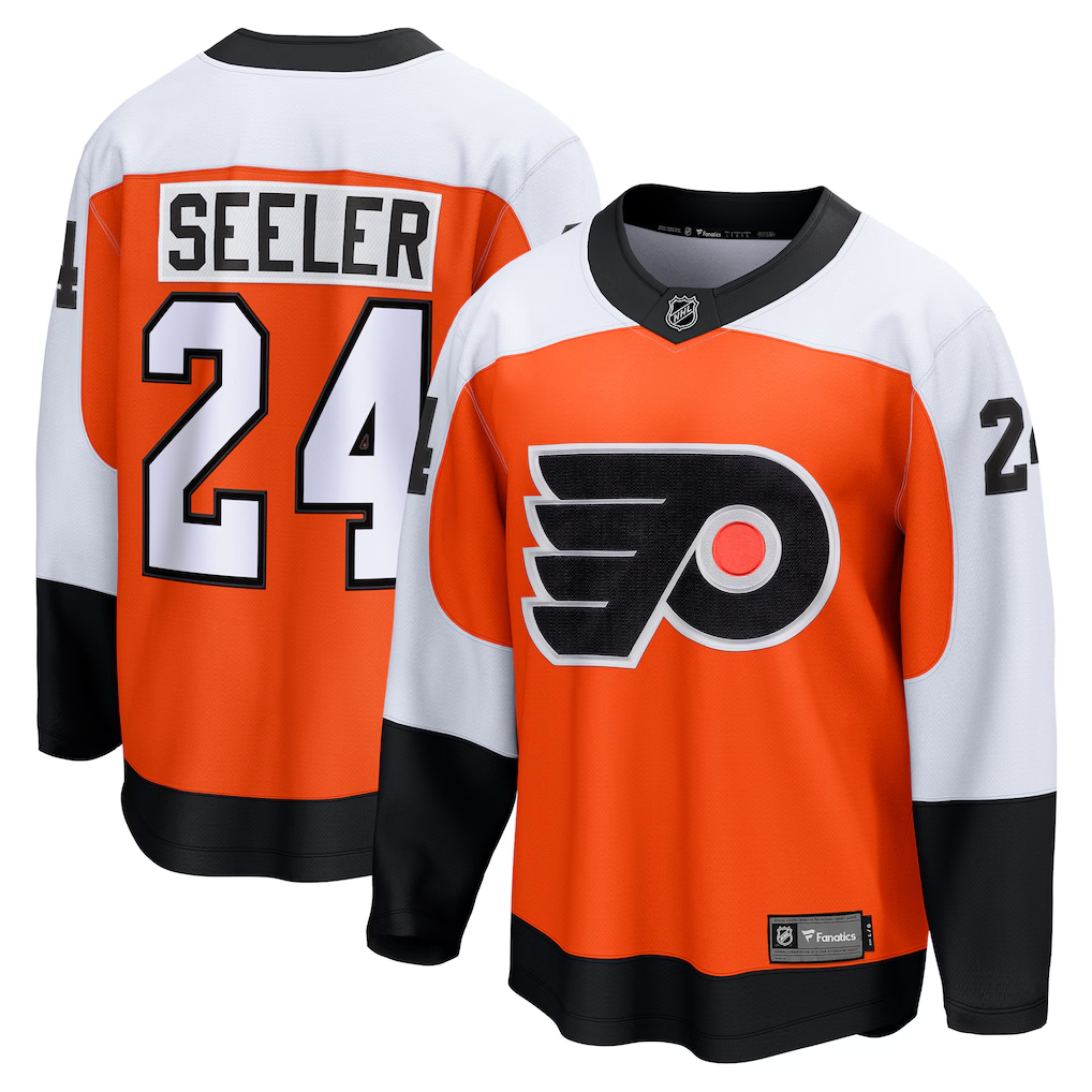 Men's Philadelphia Flyers Nick Seeler #24 Orange Home Breakaway Jersey
