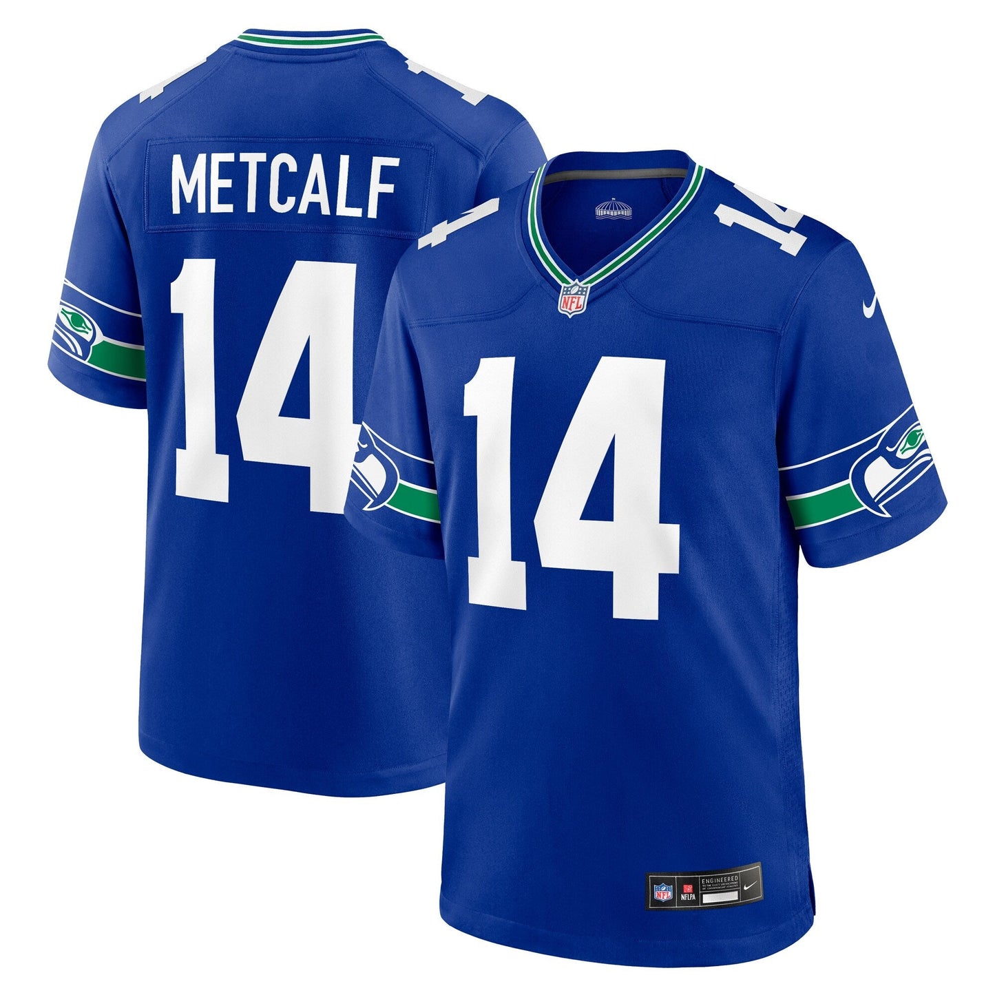DK Metcalf Seattle Seahawks Nike Throwback Game Jersey - Royal