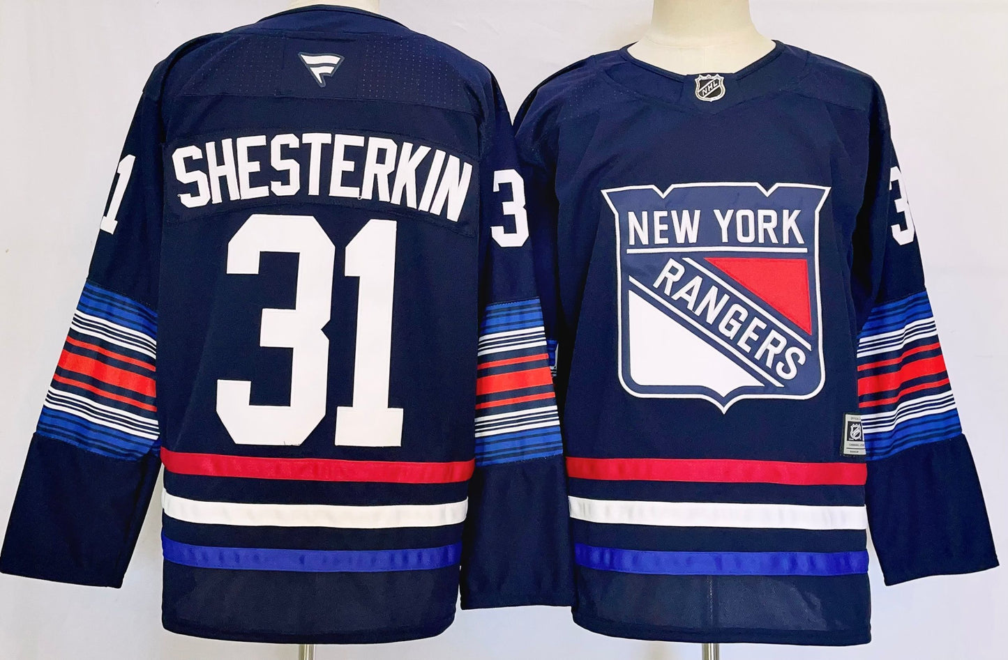 Men's New York Rangers Igor Shesterkin #31 Fanatics Navy Breakaway Jersey
