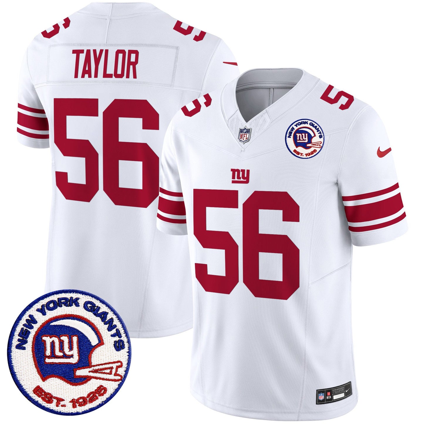 Men’s New York Giants Est 1925 Patch Vapor Limited Jersey – All Stitched