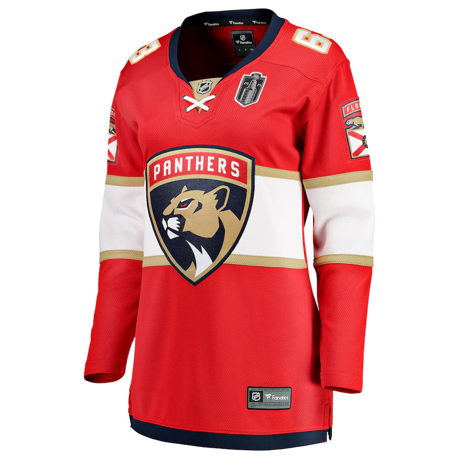 Women's Florida Panthers Brad Marchand Fanatics Red 2025 Stanley Cup Final Home Breakaway Player Jersey