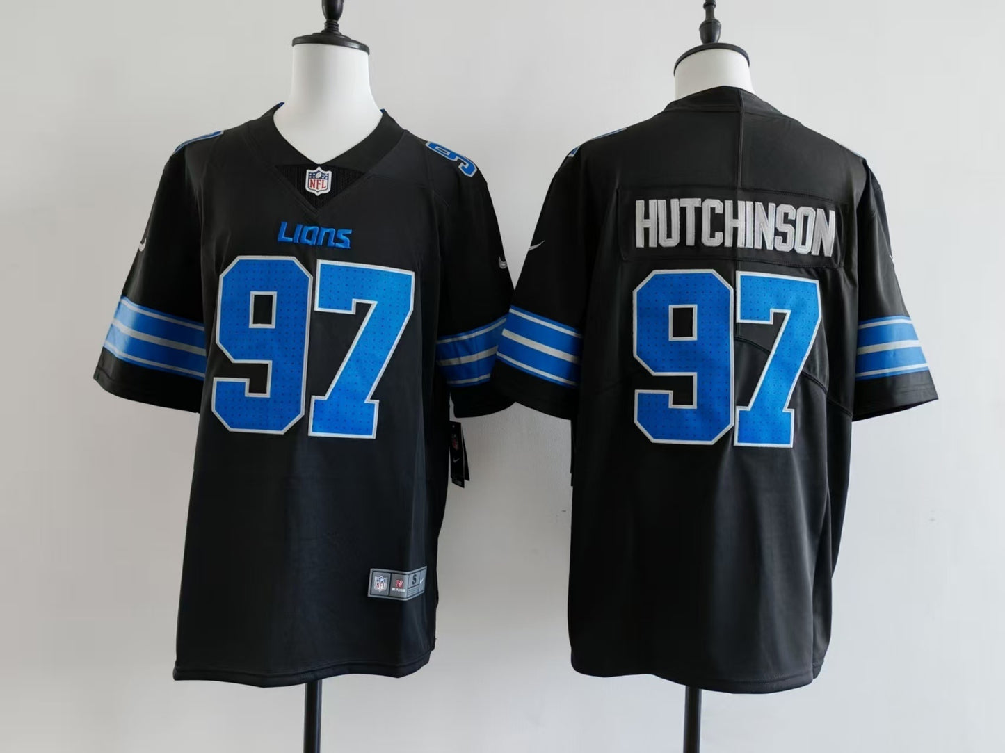 Men's Detroit Lions Aidan Hutchinson Jersey - Black