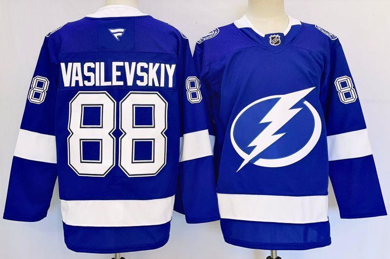 Men's Tampa Bay Lightning Andrei Vasilevskiy #88 Blue Player Jersey
