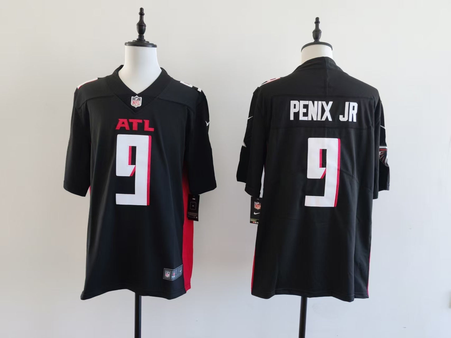 Men's Atlanta Falcons Michael Penix Jr Jersey-Black