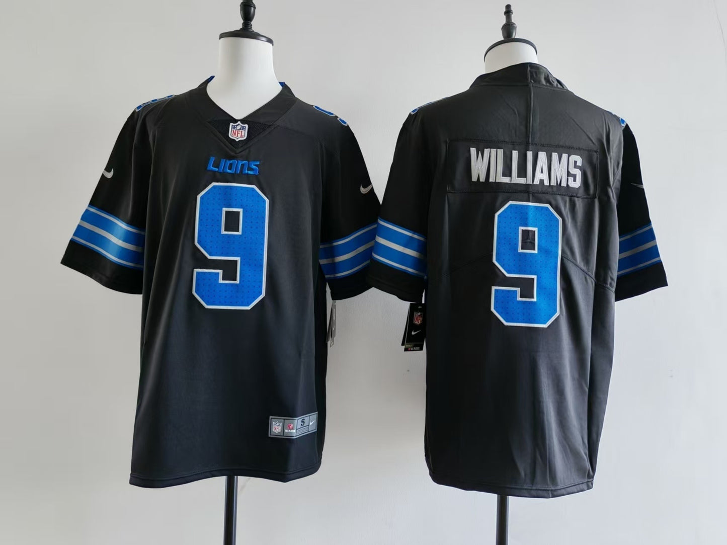 Men's Detroit Lions Jameson Williams Jersey - Black#9