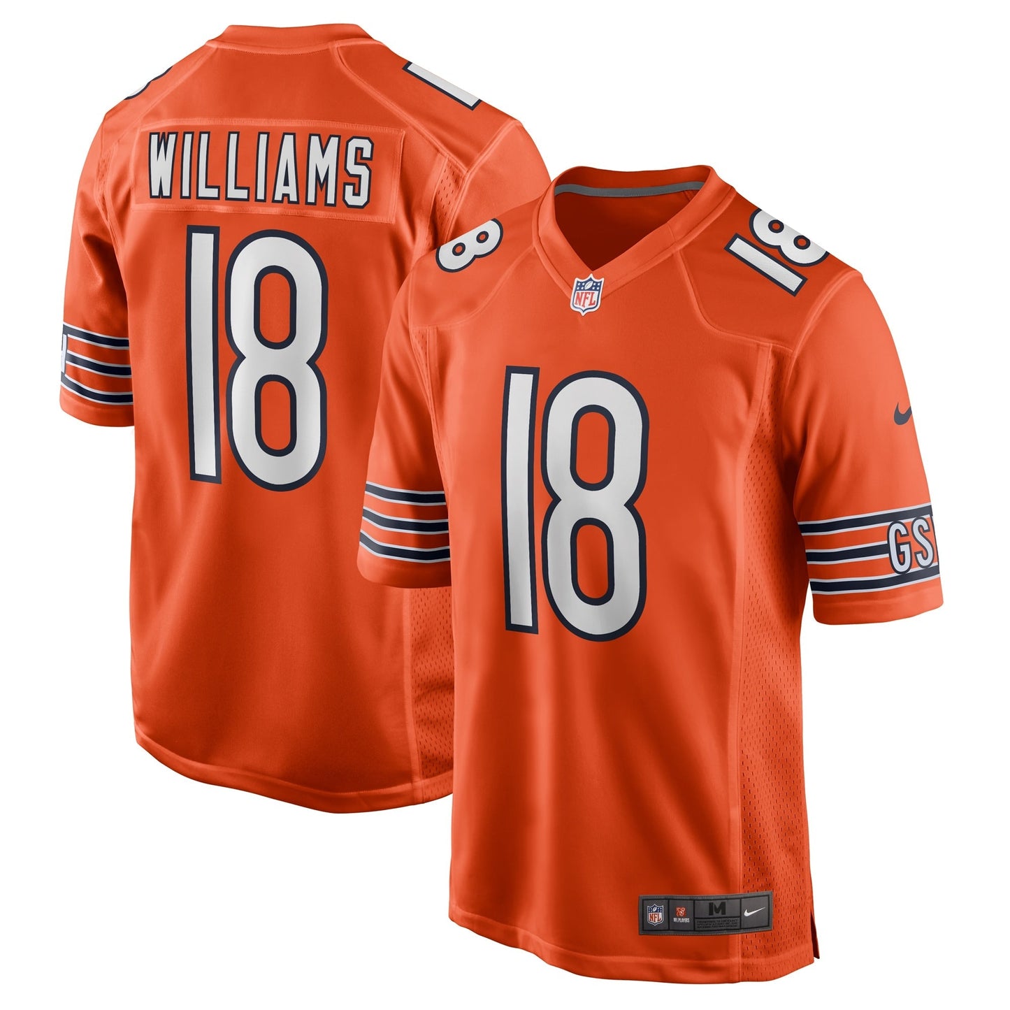Caleb Williams Chicago Bears Nike Alternate 2024 NFL Draft First Round Pick Game Jersey - Orange